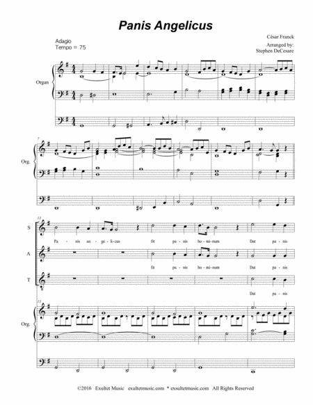 Panis Angelicus For Satb And Organ Page 2