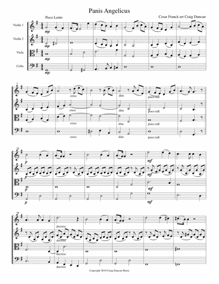 Panis Angelicus String Quartet Page 2