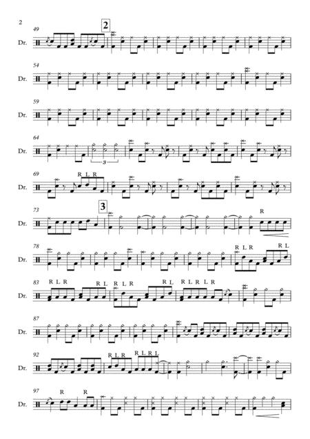 Paramore For A Pessimist I M Pretty Optimistic Drum Sheet Music Page 2