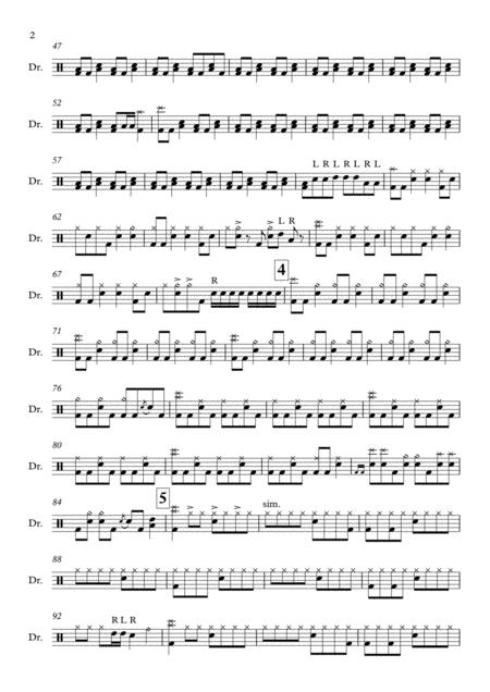 Paramore Let The Flames Begin Drum Sheet Music Page 2