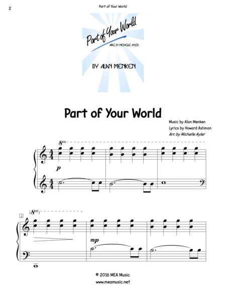 Part Of Your World Piano Ballad Page 2