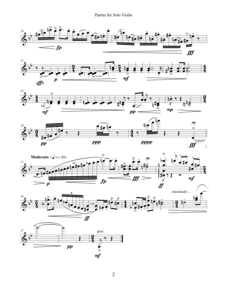 Partita For Solo Violin 2011 Page 2