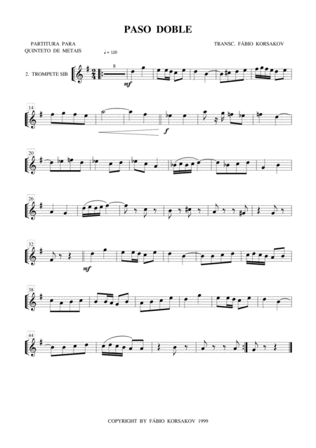 Paso Doble Brass Quintet Page 2