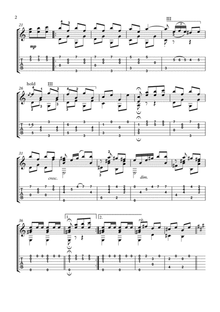 Paso Doble Guitar Solo Page 2