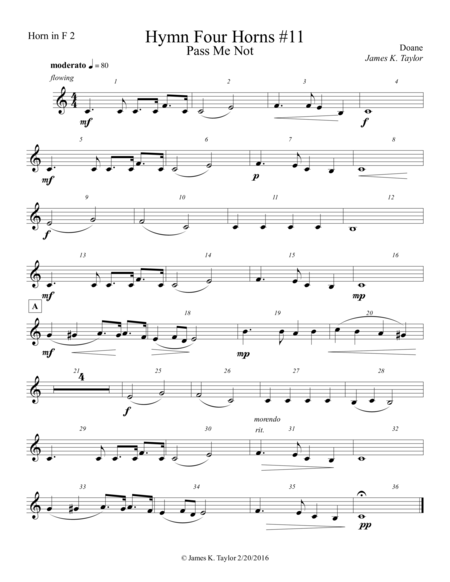 Pass Me Not Horn Quartet 11 Page 2