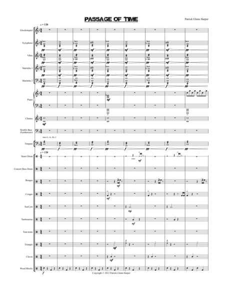Passage Of Time For Percussion Ensemble Page 2