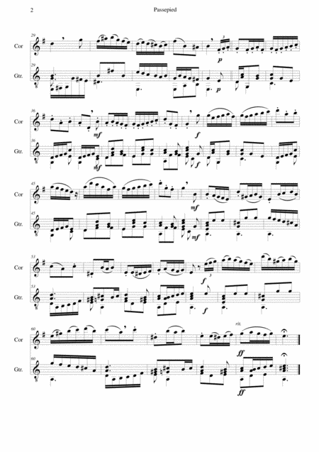 Passepied With Variations For Cor Anglais And Guitar Page 2