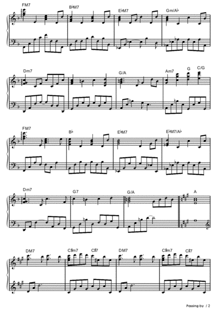 Passing By Yiruma Original Key Page 2