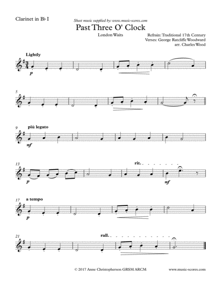 Past 3 O Clock 3 Clarinets And Bass Clarinet Fma Page 2