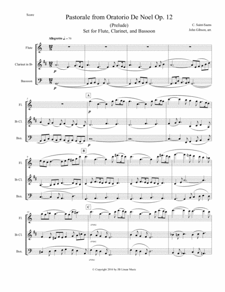 Pastorale From Oratorio De Noel For Flute Clarinet And Bassoon Page 2