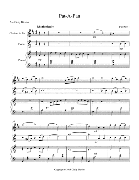 Pat A Pan For Piano Clarinet And Violin Page 2