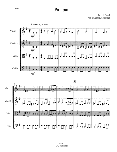 Patapan For String Quartet Page 2