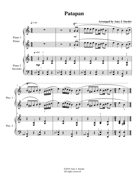 Patapan Piano Duet Page 2