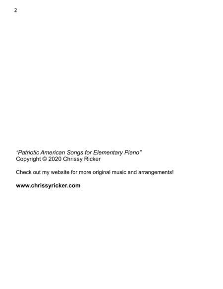 Patriotic American Songs 5 Arrangements For Elementary Piano Page 2