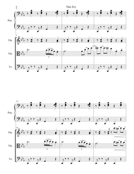 Paul Desmond Take Five Arr For Piano Quartet Score And Parts Page 2