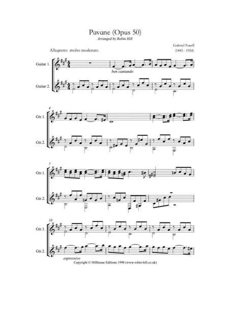 Pavane Op 50 Arranged For Two Guitars Page 2