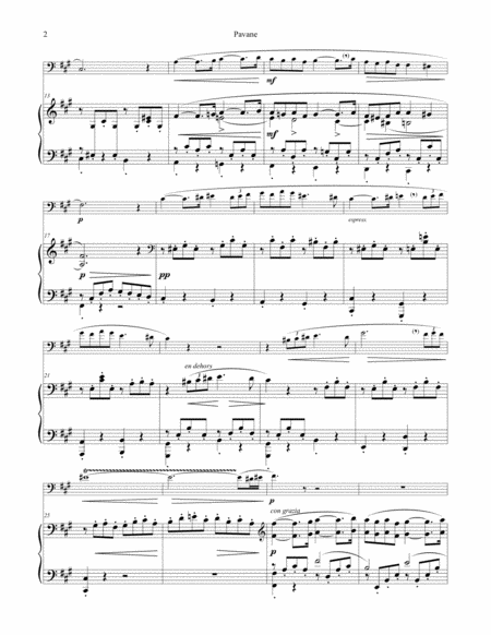 Pavane Op 50 For Euphonium Piano Page 2