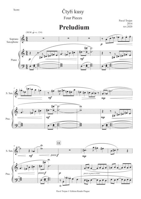 Pavel Trojan Four Pieces For Soprano Saxophone And Piano Page 2