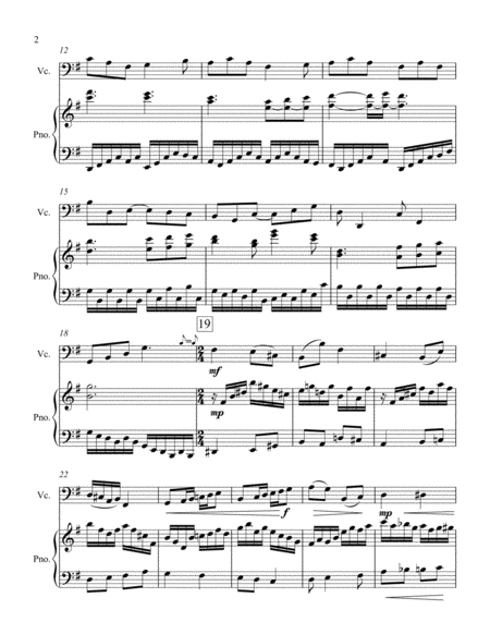 Peace And Joy For Cello And Piano Page 2