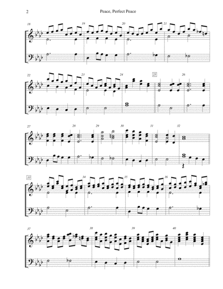 Peace Perfect Peace For 3 Octave Handbell Choir Page 2