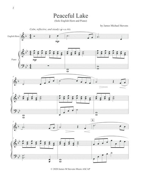 Peaceful Lake English Horn Piano Page 2