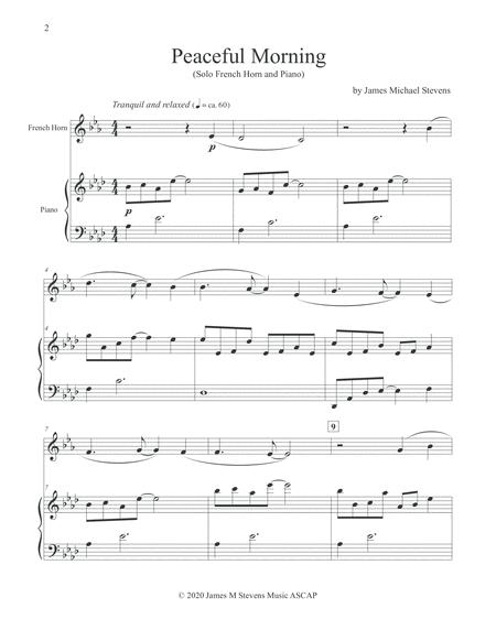 Peaceful Morning French Horn Piano Page 2