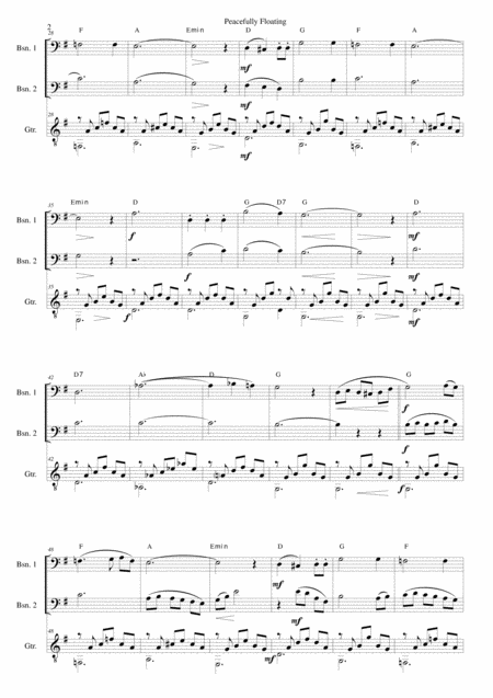 Peacefully Floating For 2 Bassoons And Guitar Page 2