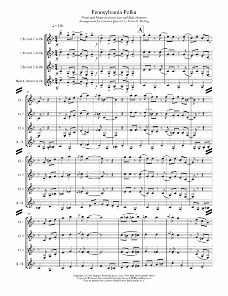 Pennsylvania Polka For Clarinet Quartet Page 2