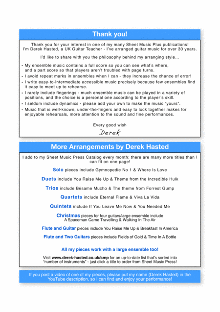 Penny Lane Guitar Quartet Optional 5th Part Page 2