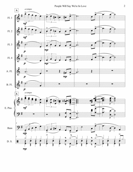 People Will Say We Re In Love Flute Choir Page 2