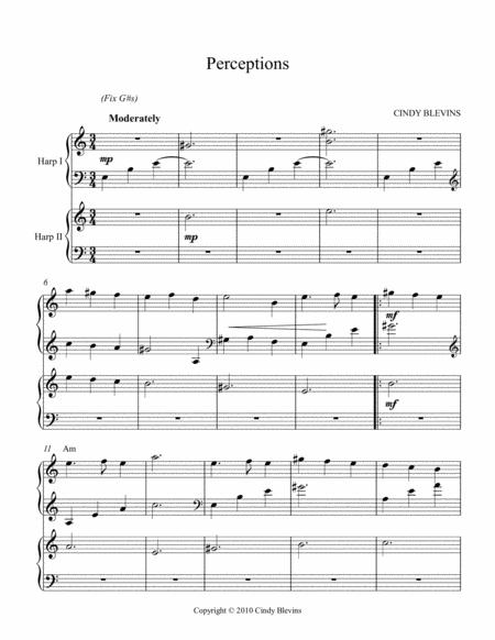 Perceptions For Harp Duet Page 2