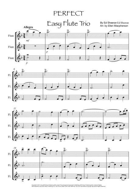 Perfect By Ed Sheeran For Easy Flute Trio Page 2