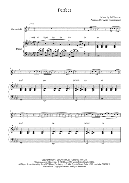Perfect Clarinet Piano Page 2