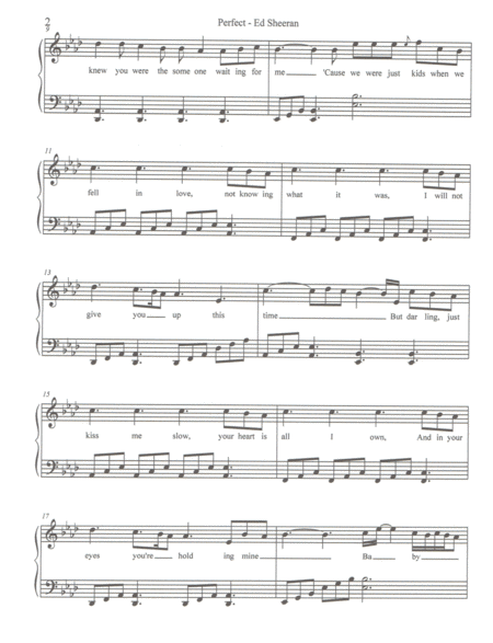 Perfect Ed Sheeran Advanced Piano Page 2