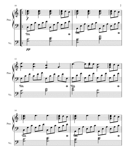 Perfect Ed Sheeran Piano Cello In C Major Page 2