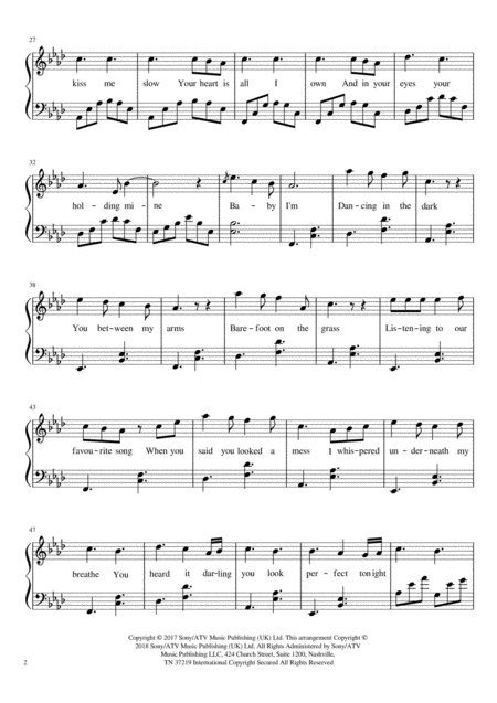 Perfect Ed Sheeran Piano Cover Page 2