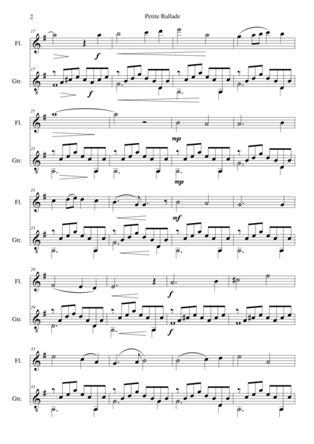 Petite Ballade For Flute And Guitar Page 2