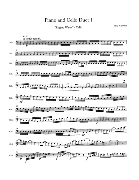Piano And Cello Duet 1 Cello Part Page 2