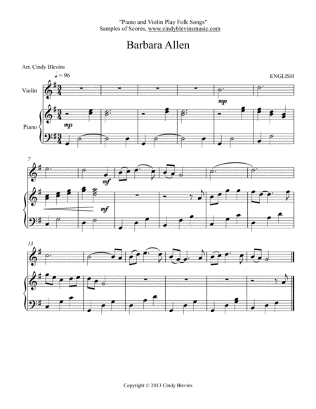 Piano And Violin Play Folk Songs Page 2