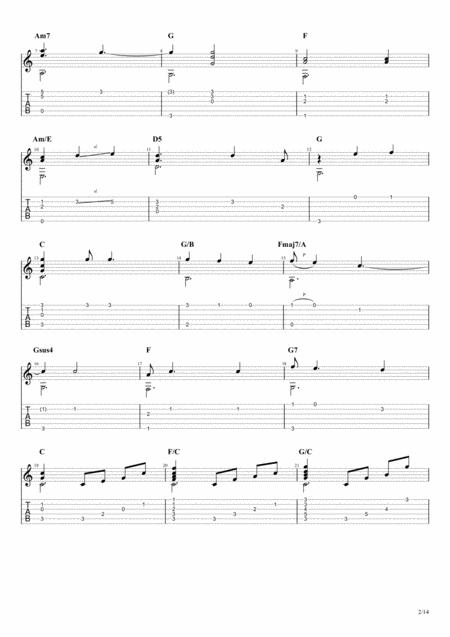 Piano Man Billy Joel For Solo Fingerstyle Guitar Page 2