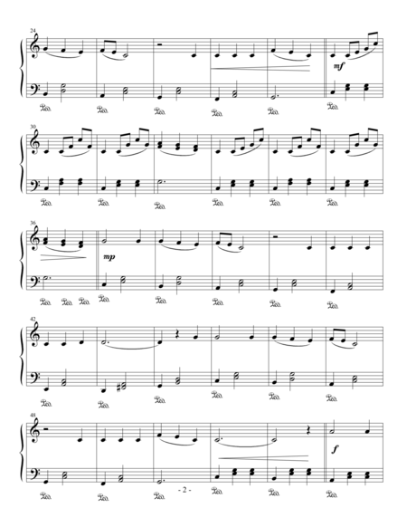 Piano Man Easy Piano Solo Page 2