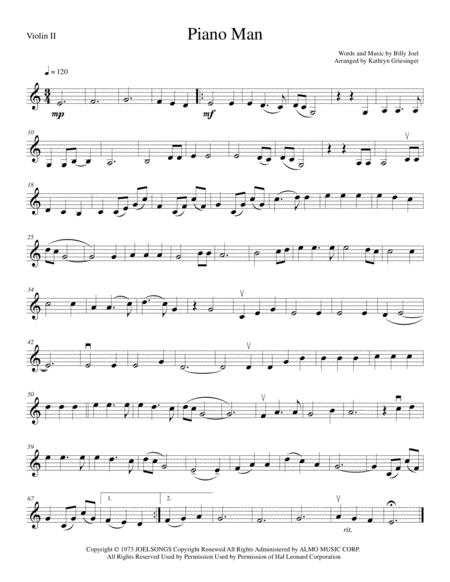 Piano Man String Quartet Page 2