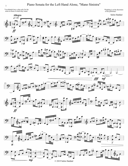 Piano Sonata For The Left Hand Alone Mano Sinistra Op 5 Page 2