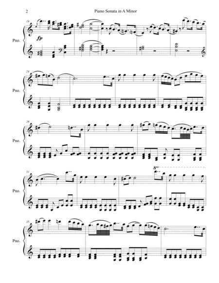 Piano Sonata In A Minor 1st Movement Page 2