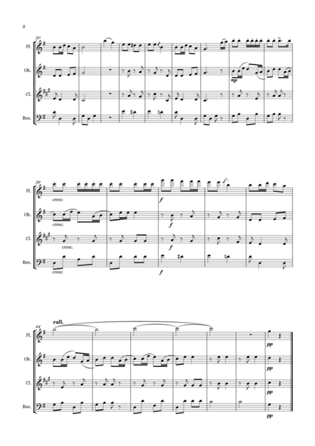 Pickaninny Lullaby For Woodwind Quartet Page 2