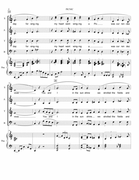 Picnic Love Theme From Picnic Satb Steve Allen Lyrics George Dunning Music Page 2