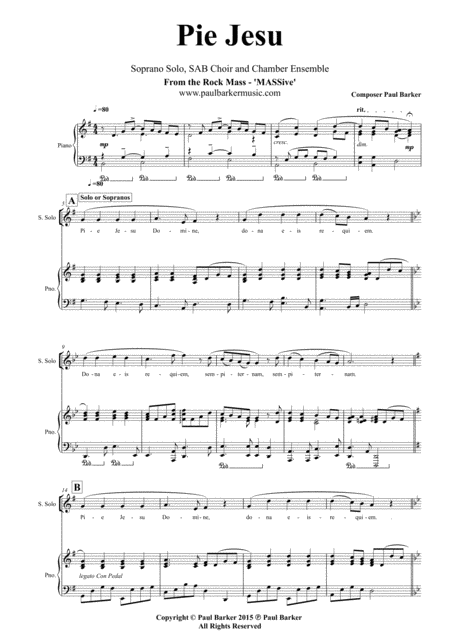 Pie Jesu Piano Vocal Score Page 2