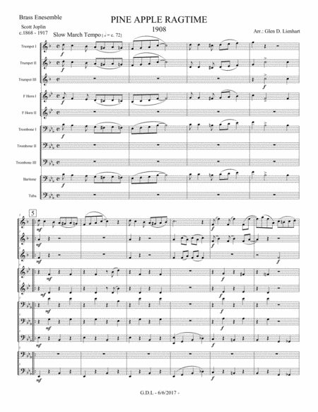 Pine Apple Ragtime Brass Page 2