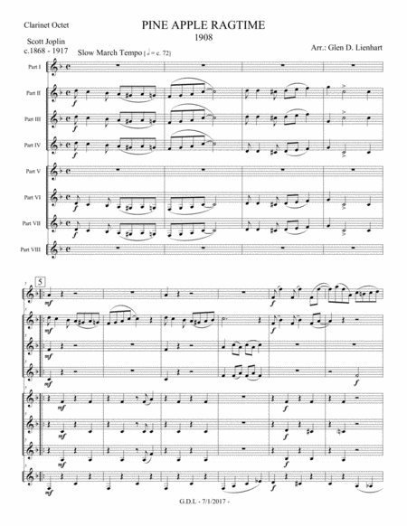 Pine Apple Ragtime Clarinets Page 2