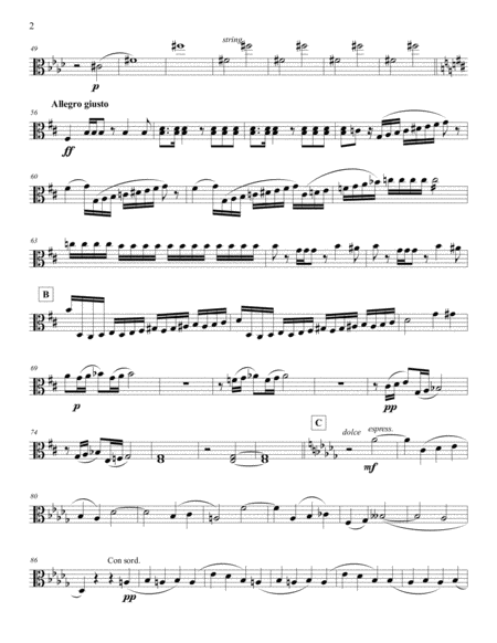 Piotr Tchaikovsky Romeo And Juliet Arr For Piano Quartet Viola Part Page 2